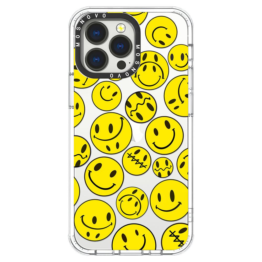 Yellow Sad Smile Face Phone Case - iPhone 13 Pro Case