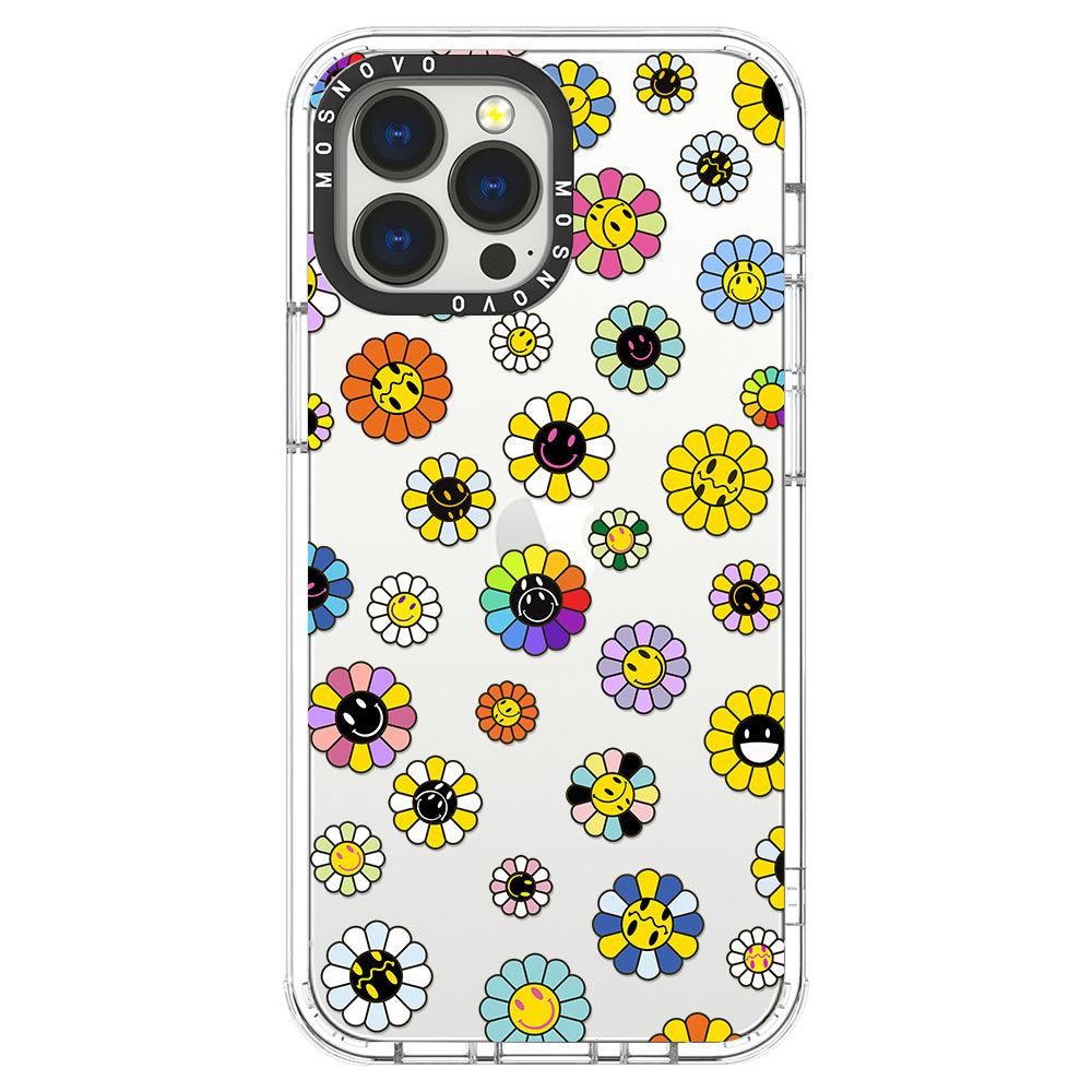 Flower Smile Face Phone Case - iPhone 13 Pro Max Case