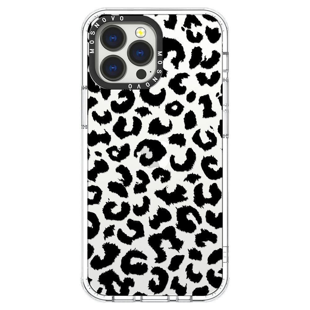 Black Leopard Print Phone Case - iPhone 13 Pro Max Case