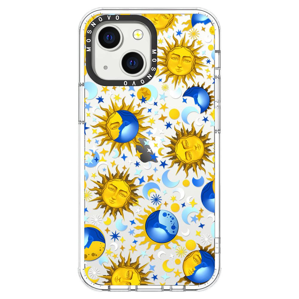 Celestial Sun Moon Phone Case - iPhone 13 Mini Case