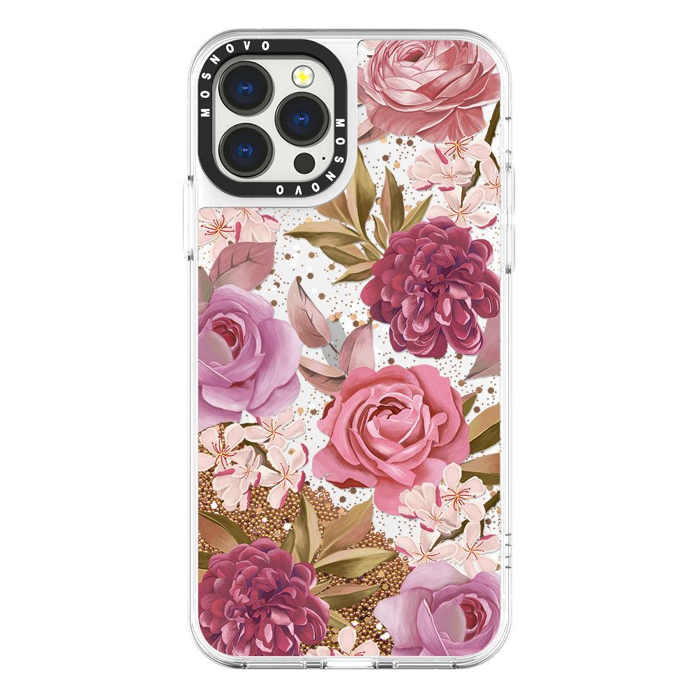 Blossom Flower Floral Glitter Phone Case - iPhone 13 Pro Max Case