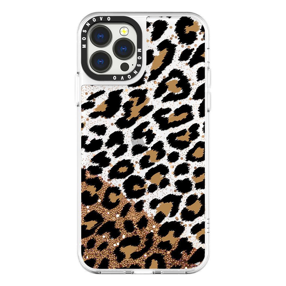 Leopard Print Glitter Phone Case - iPhone 13 Pro Max Case