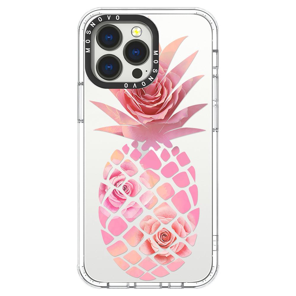 Pink Floral Pineapple Phone Case - iPhone 13 Pro Case