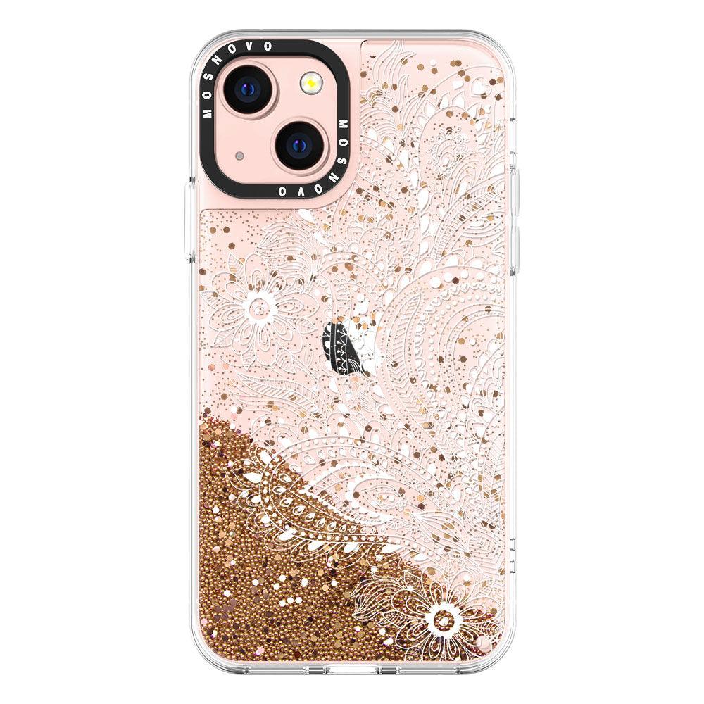 Paisley Floral Glitter Phone Case - iPhone 13 Case