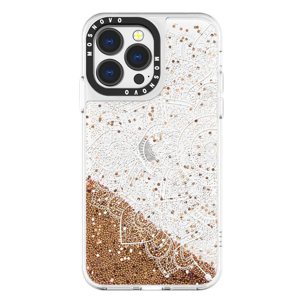 Half Mandala Glitter Phone Case - iPhone 13 Pro Case