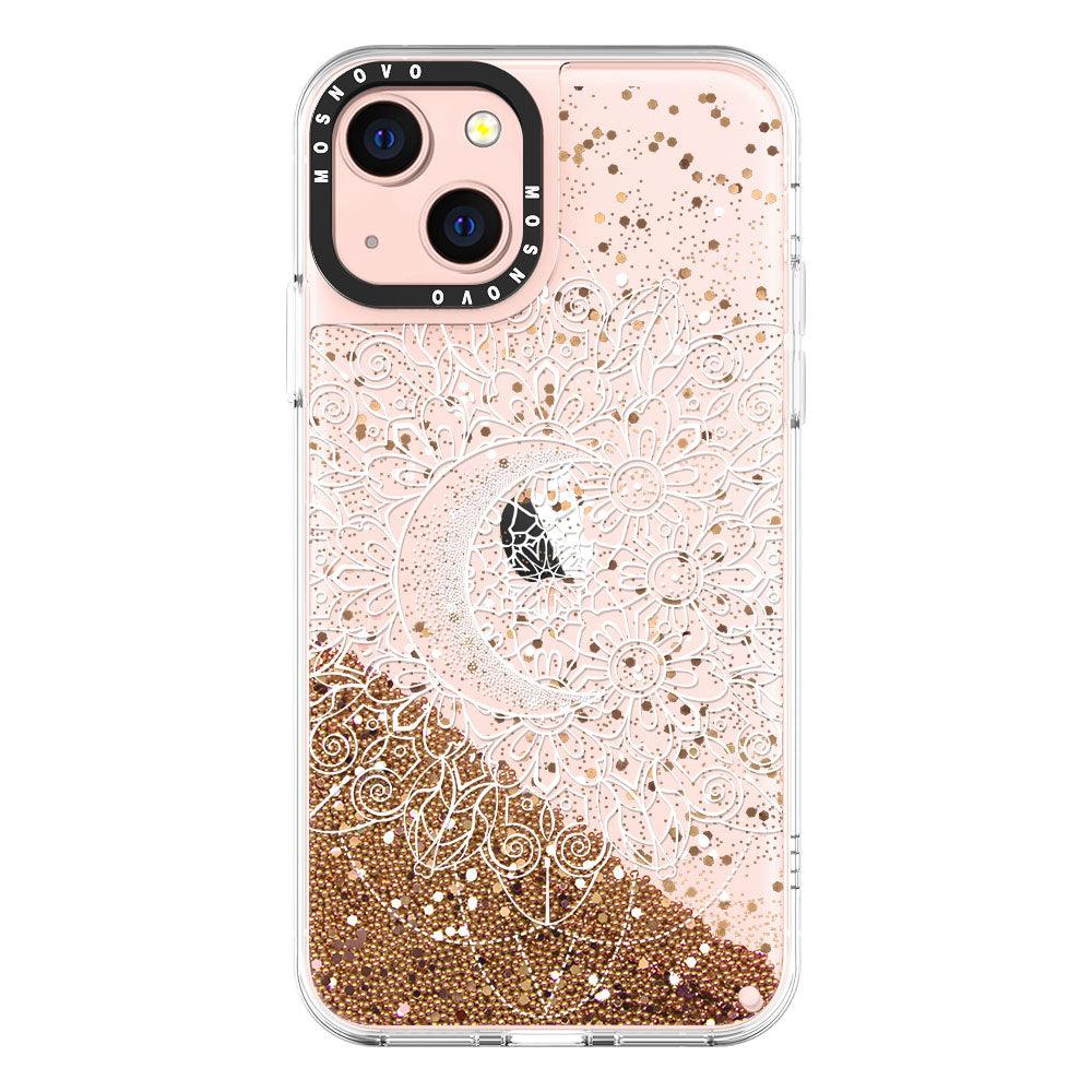 Moon Henna Glitter Phone Case - iPhone 13 Case