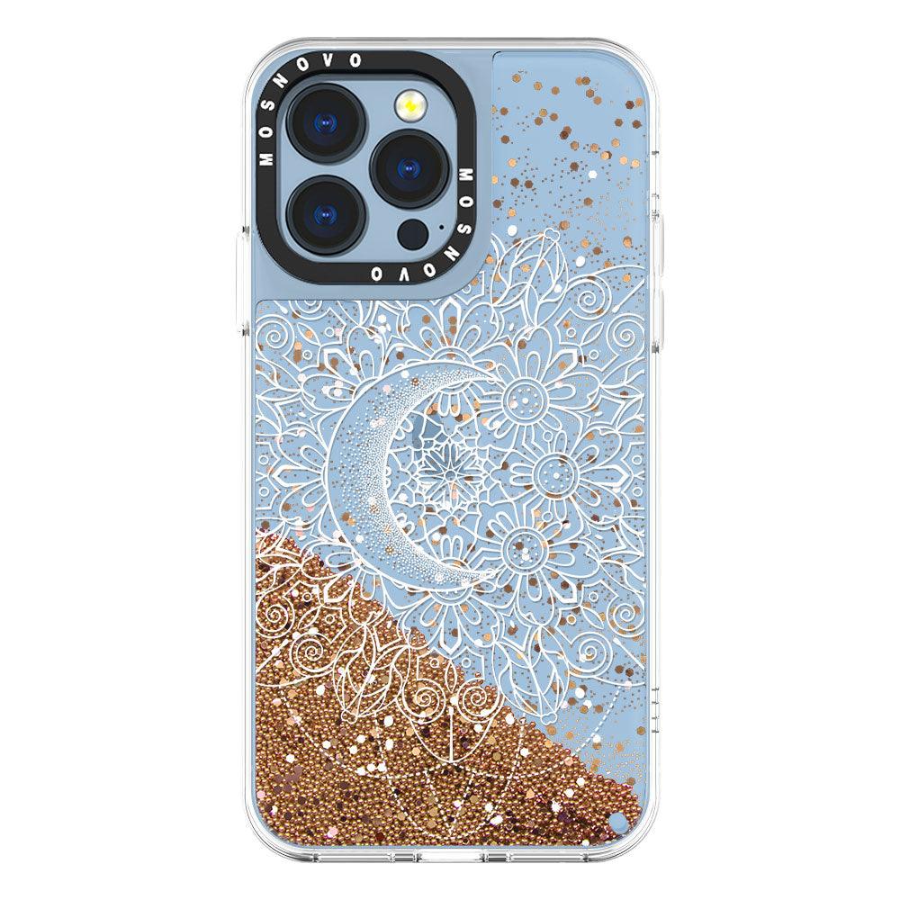 Moon Henna Glitter Phone Case - iPhone 13 Pro Case