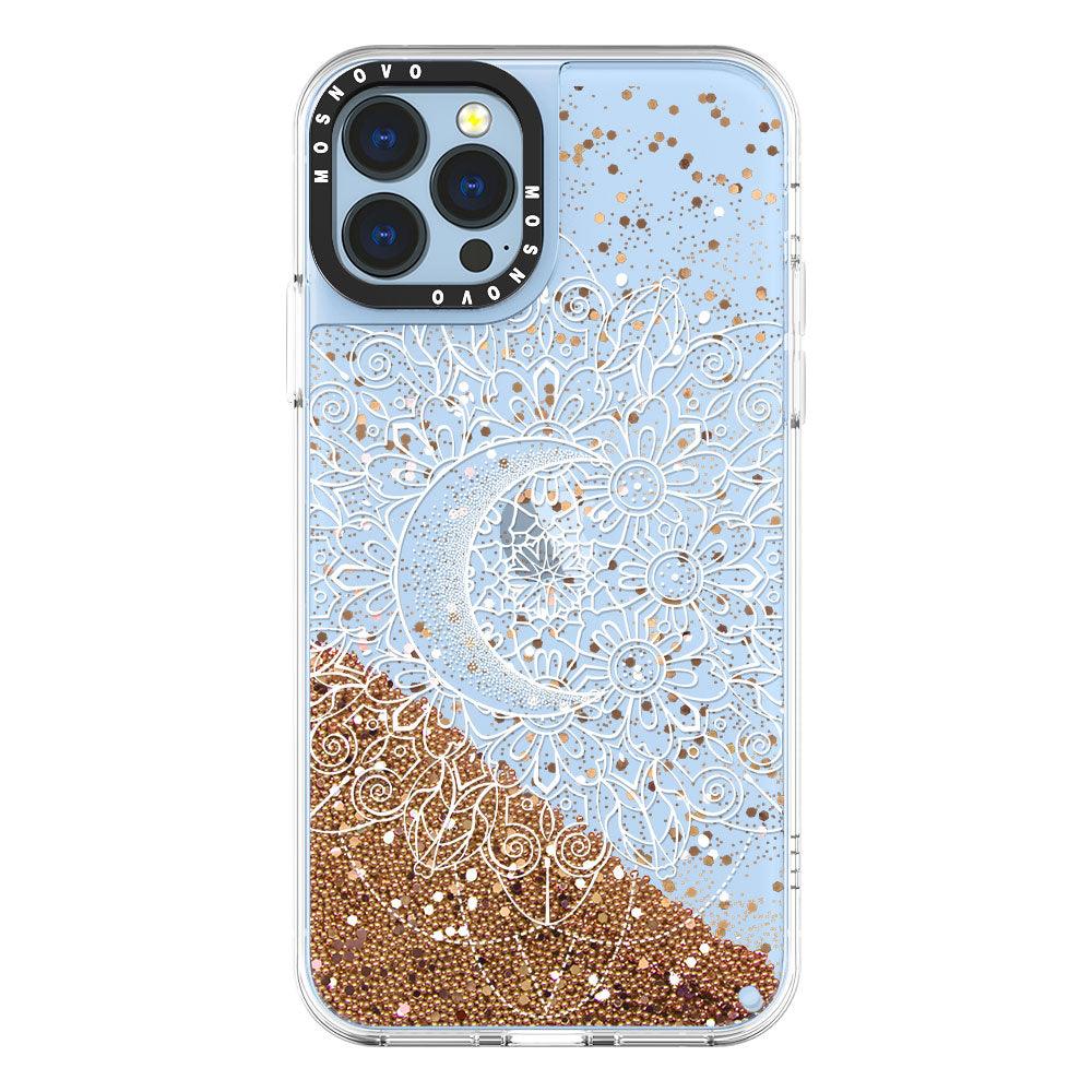 Moon Henna Glitter Phone Case - iPhone 13 Pro Max Case