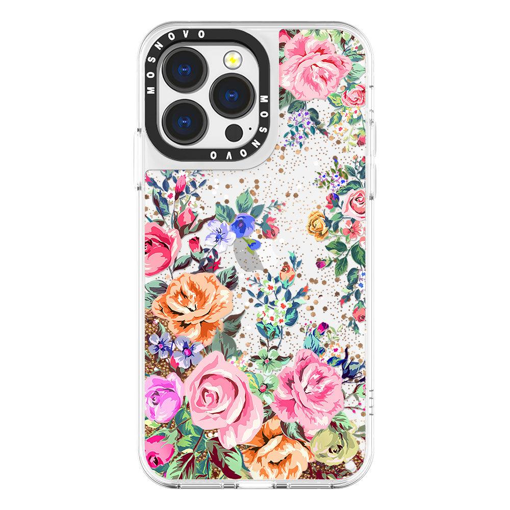 Rose Garden Glitter Phone Case - iPhone 13 Pro Case