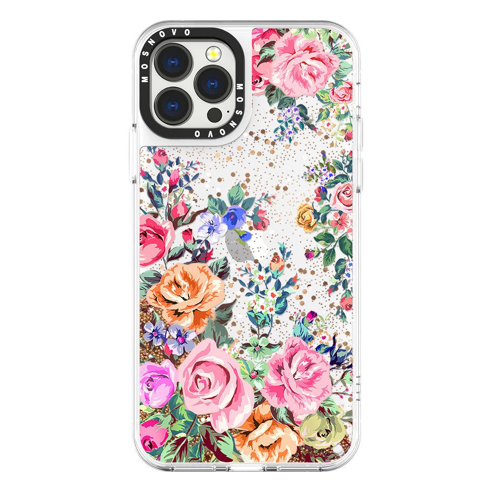 Rose Garden Glitter Phone Case - iPhone 13 Pro Max Case