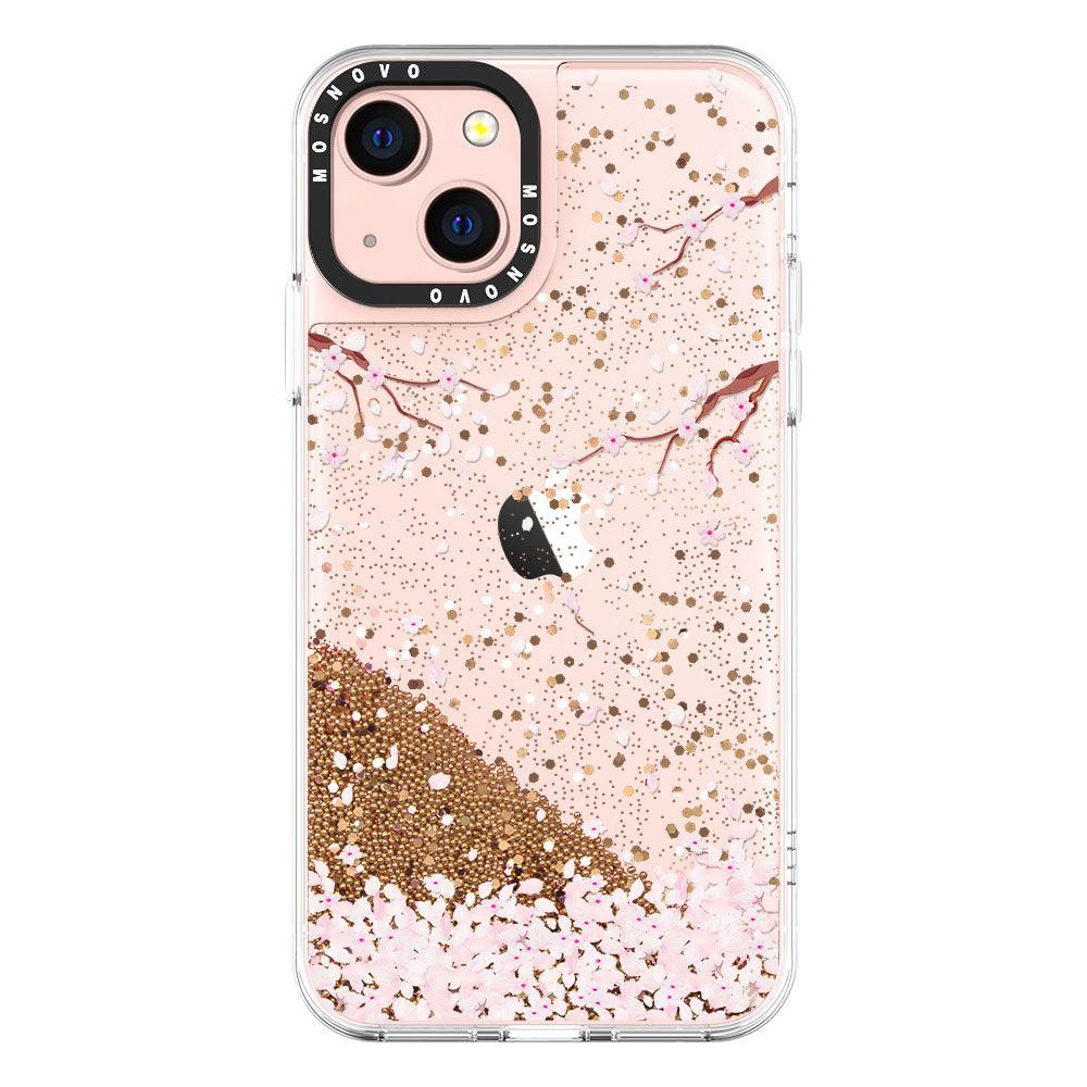 Sakura Flowers Blossom Glitter Phone Case - iPhone 13 Case