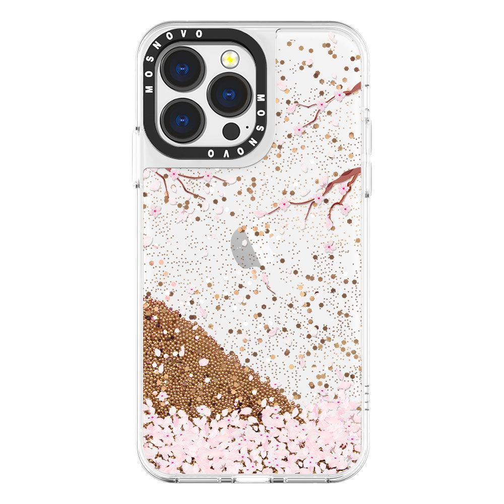 Sakura Flowers Blossom Glitter Phone Case - iPhone 13 Pro Case