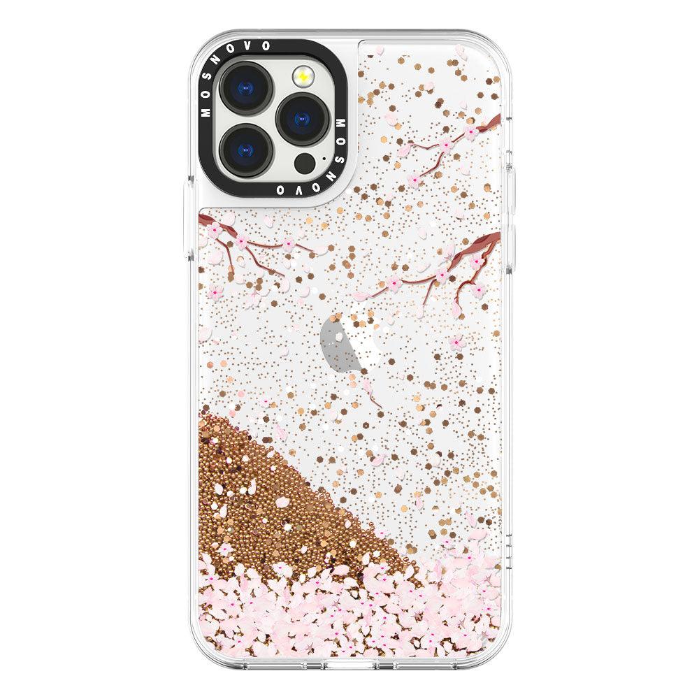 Sakura Flowers Blossom Glitter Phone Case - iPhone 13 Pro Max Case