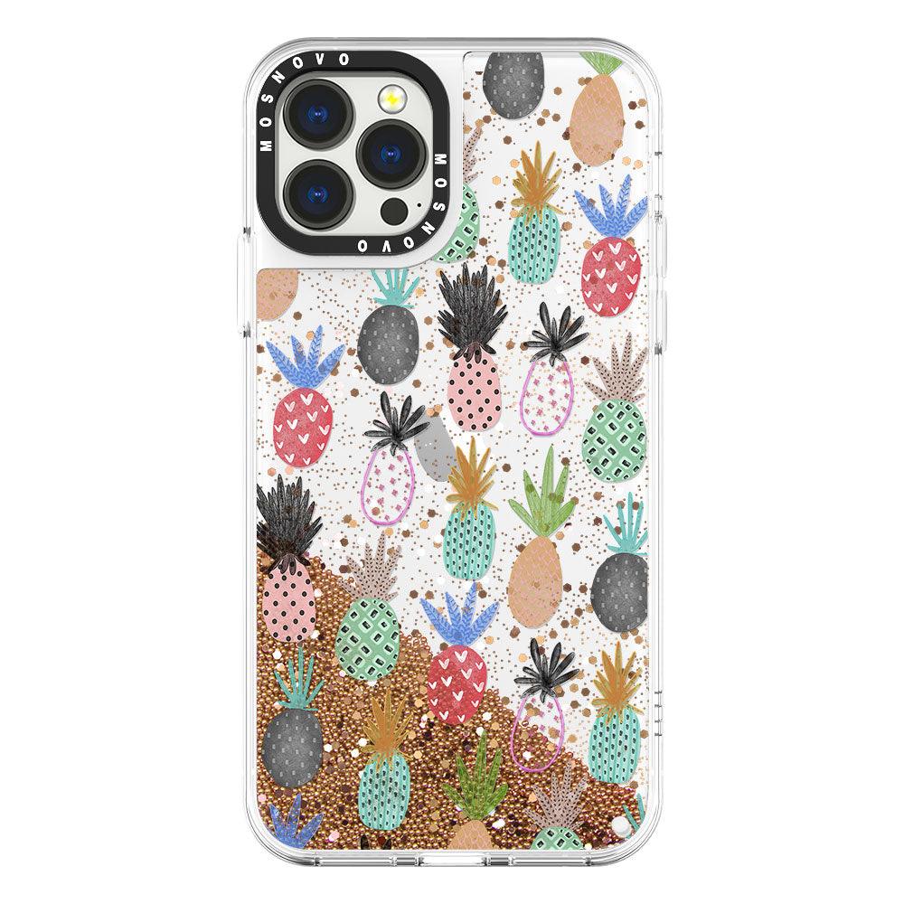 Cute Pineapple Glitter Phone Case - iPhone 13 Pro Max Case