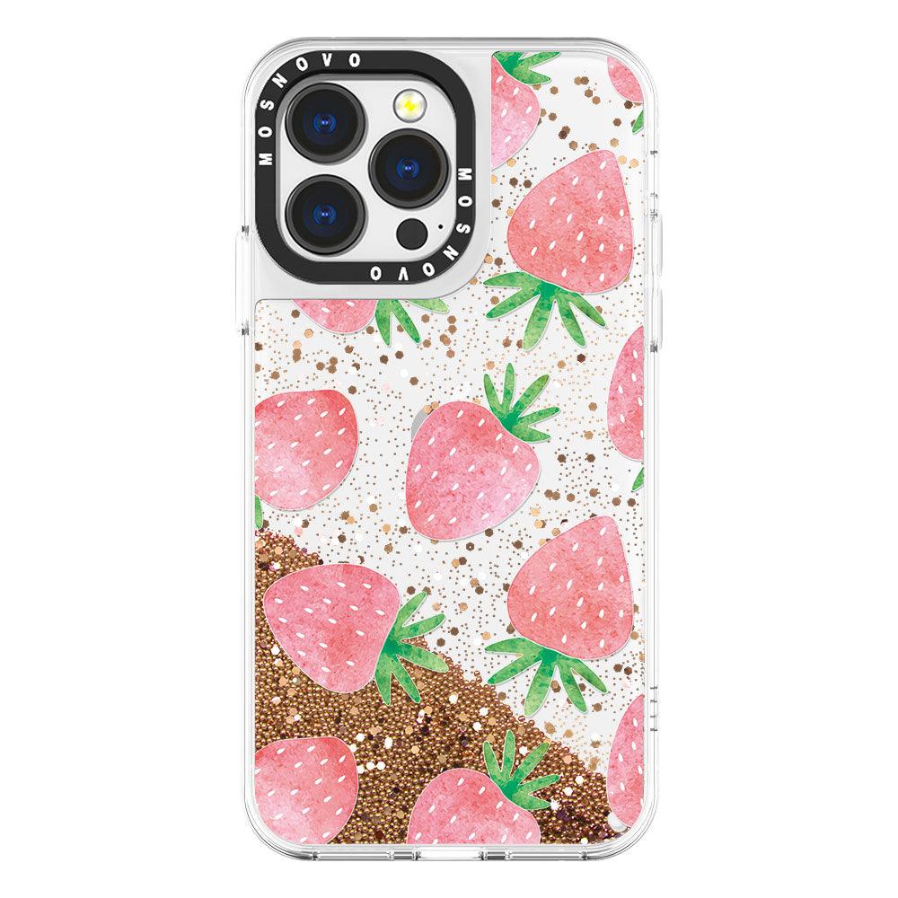 Strawberry Glitter Phone Case - iPhone 13 Pro Case