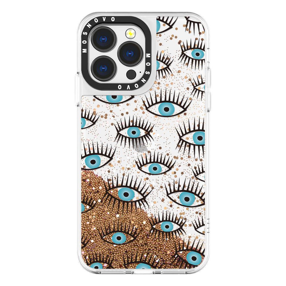 Evil Eyes Glitter Phone Case - iPhone 13 Pro Case