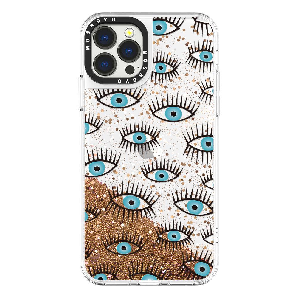 Evil Eyes Glitter Phone Case - iPhone 13 Pro Max Case