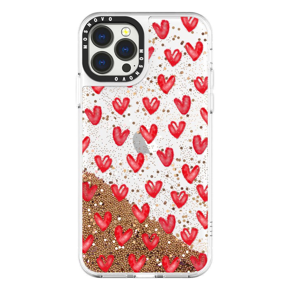 Love Glitter Phone Case - iPhone 13 Pro Max Case