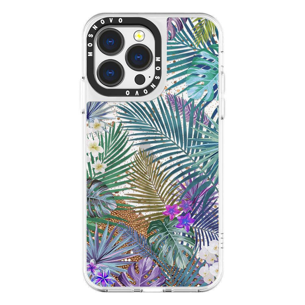 Tropical Forests Glitter Phone Case - iPhone 13 Pro Case