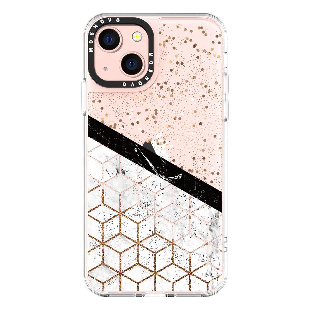 Marble Black Glitter Phone Case - iPhone 13 Case