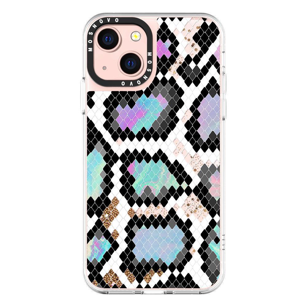 Aurora Snake Print Glitter Phone Case - iPhone 13 Case