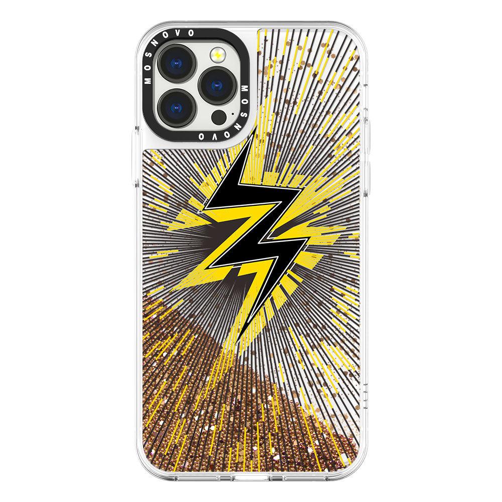 Lightning Glitter Phone Case - iPhone 13 Pro Max Case