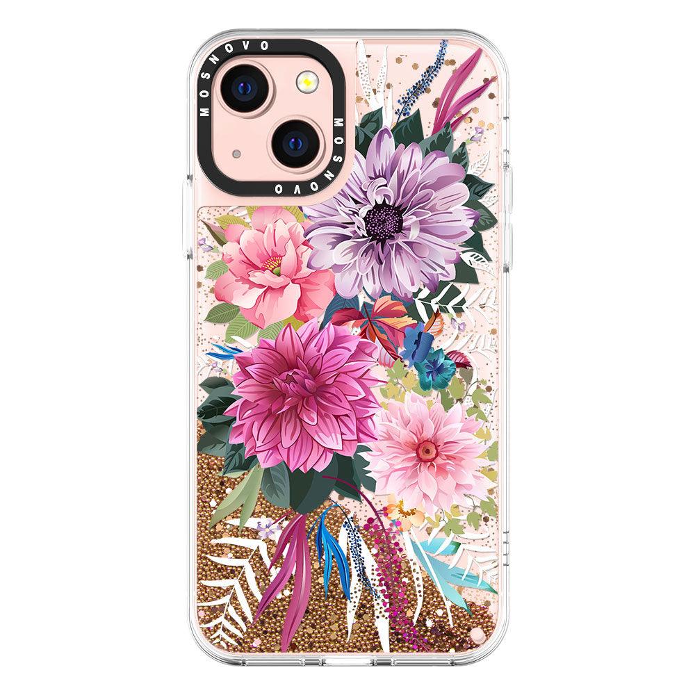 Blossom Floral Flower Glitter Phone Case - iPhone 13 Case