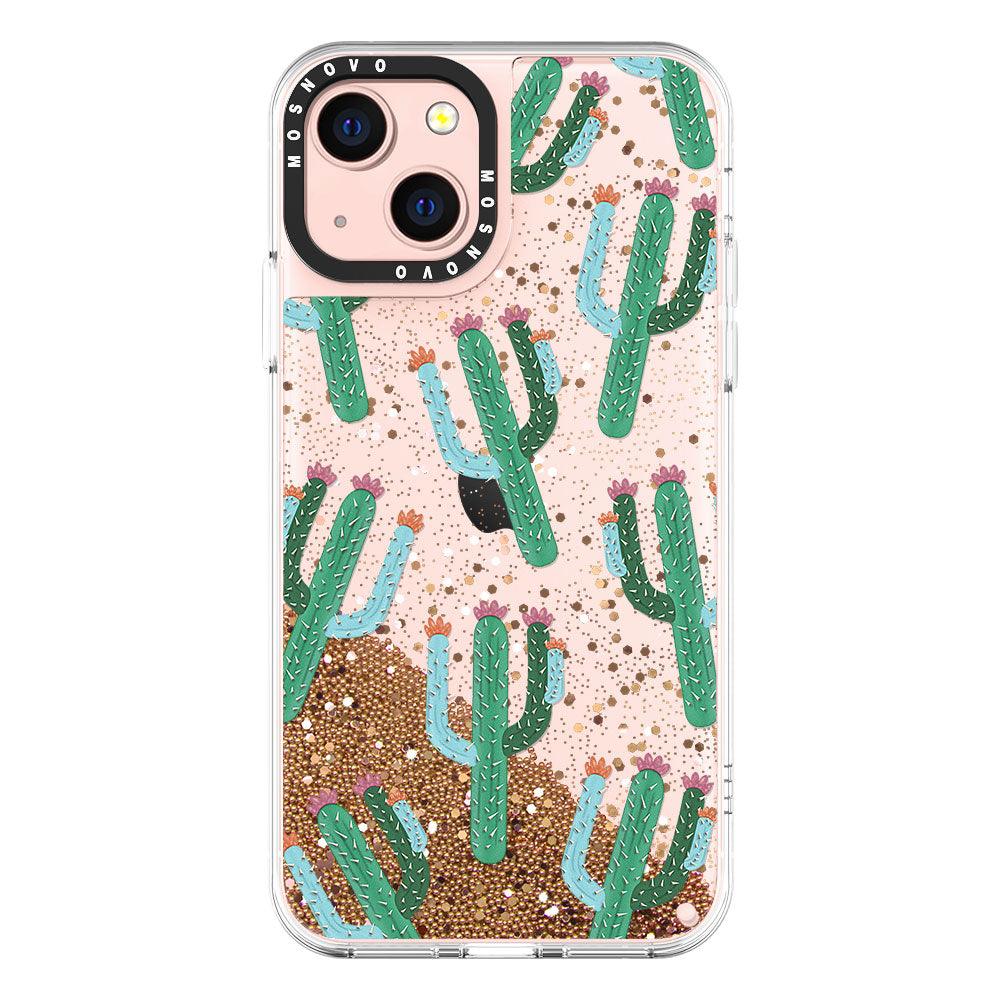 Cute Cactus Glitter Phone Case - iPhone 13 Case