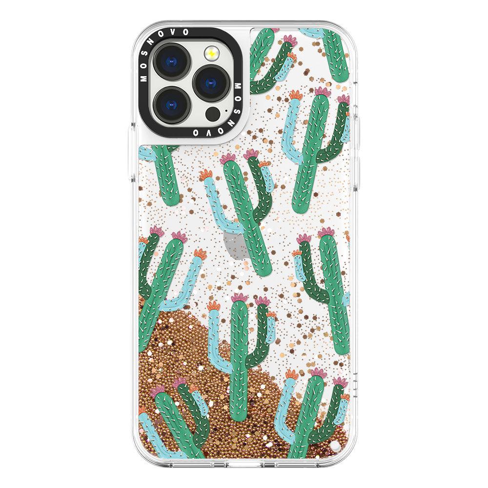 Cute Cactus Glitter Phone Case - iPhone 13 Pro Max Case