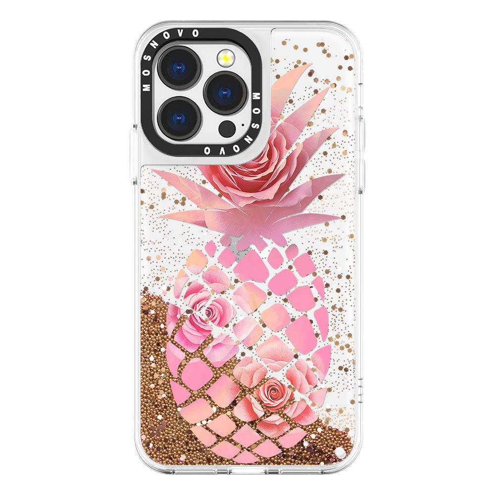 Pineapple Rose Glitter Phone Case - iPhone 13 Pro Case