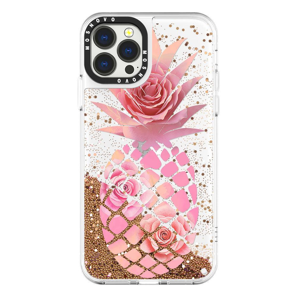 Pineapple Rose Glitter Phone Case - iPhone 13 Pro Max Case