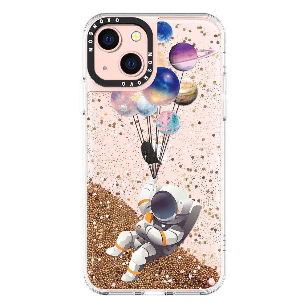 Astronaut Planet Glitter Phone Case - iPhone 13 Case