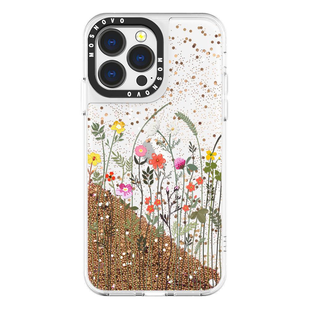 Tiny Wildflower Glitter Phone Case - iPhone 13 Pro Case