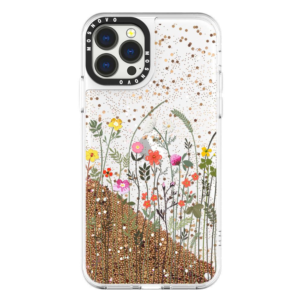 Tiny Wildflower Glitter Phone Case - iPhone 13 Pro Max Case