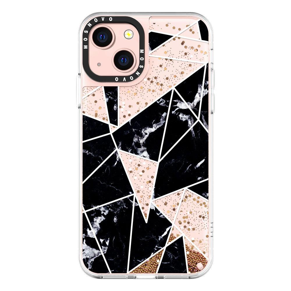 Black Marble Glitter Phone Case - iPhone 13 Case