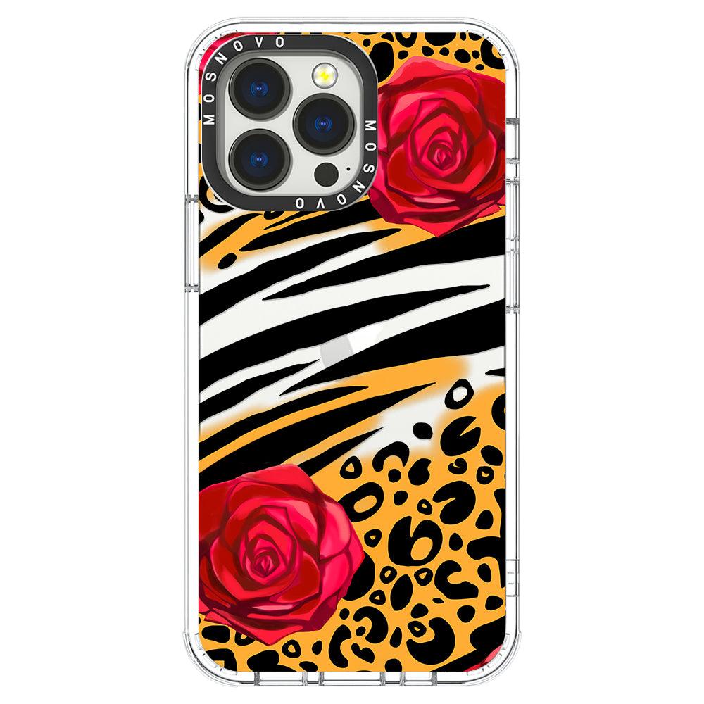 Wild Floral Leopard Phone Case - iPhone 13 Pro Case