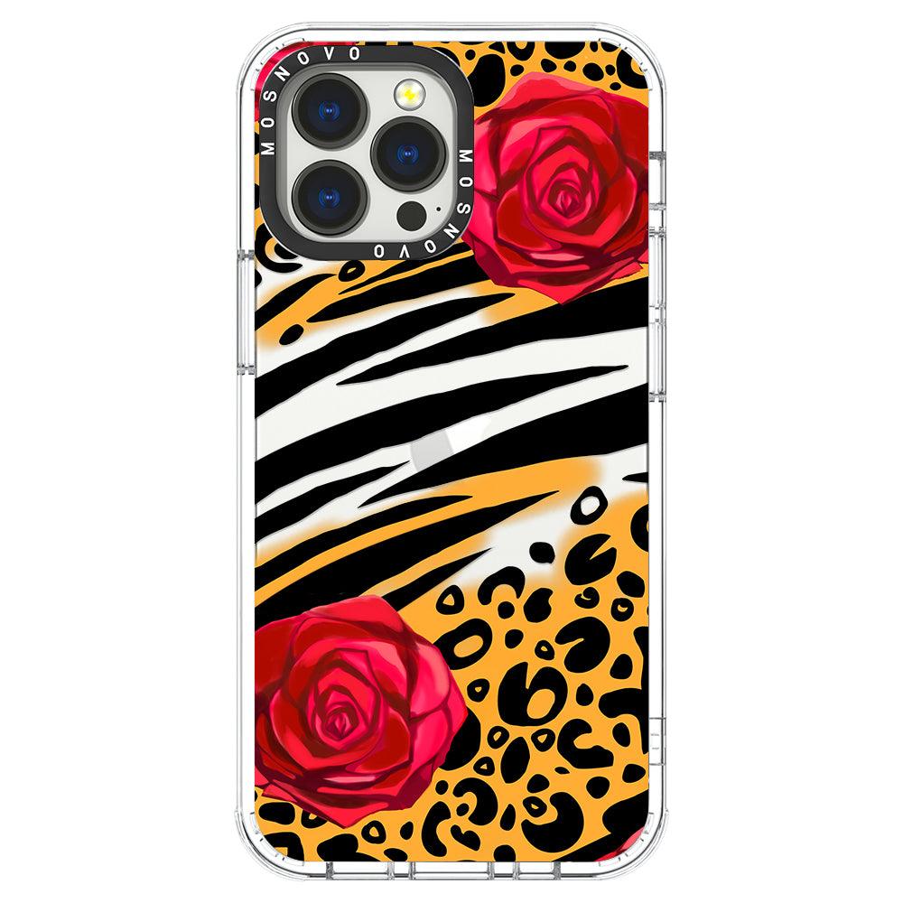 Wild Floral Leopard Phone Case - iPhone 13 Pro Max Case