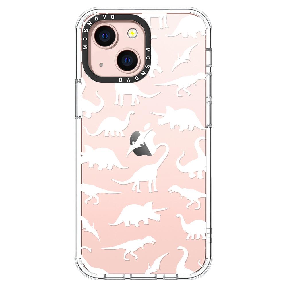 White Dinosaur Phone Case - iPhone 13 Mini Case