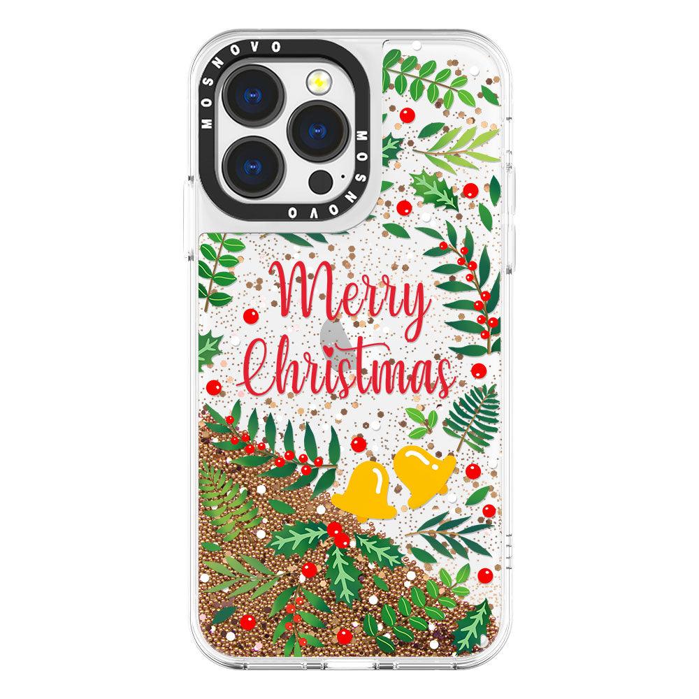 Merry Christmas Glitter Phone Case - iPhone 13 Pro Case