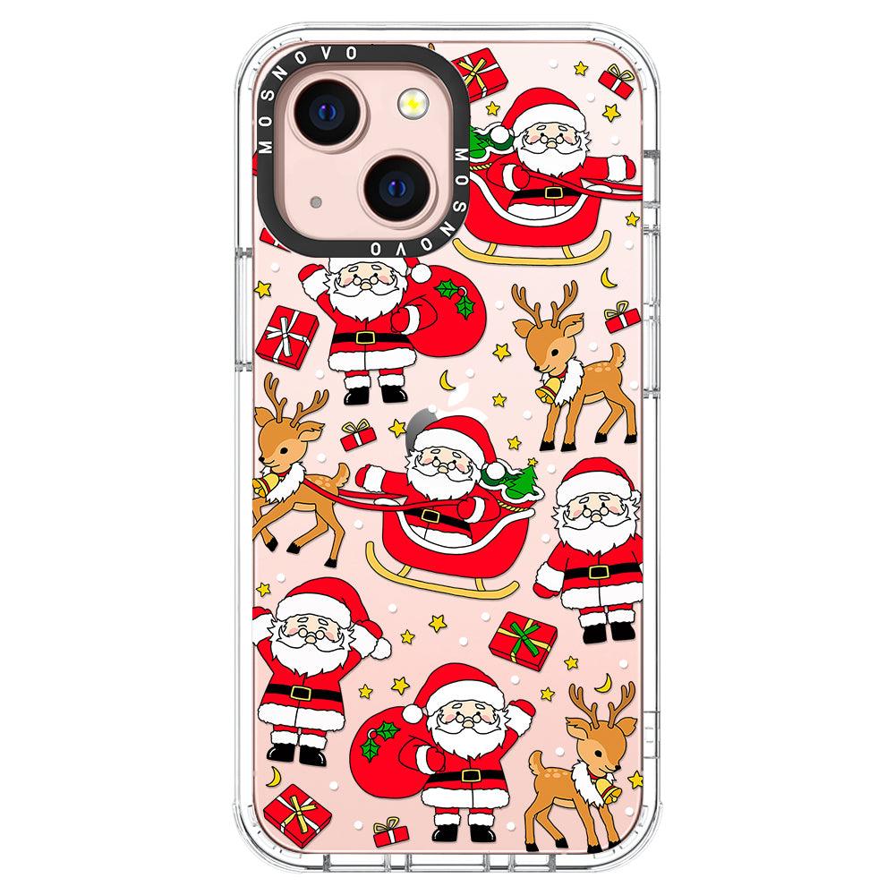 Cute Santa Claus Deer Phone Case - iPhone 13 Mini Case