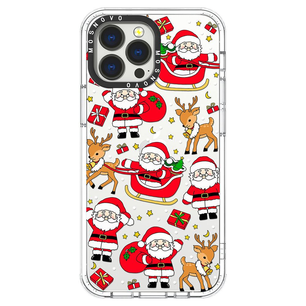 Cute Santa Claus Deer Phone Case - iPhone 13 Pro Max Case