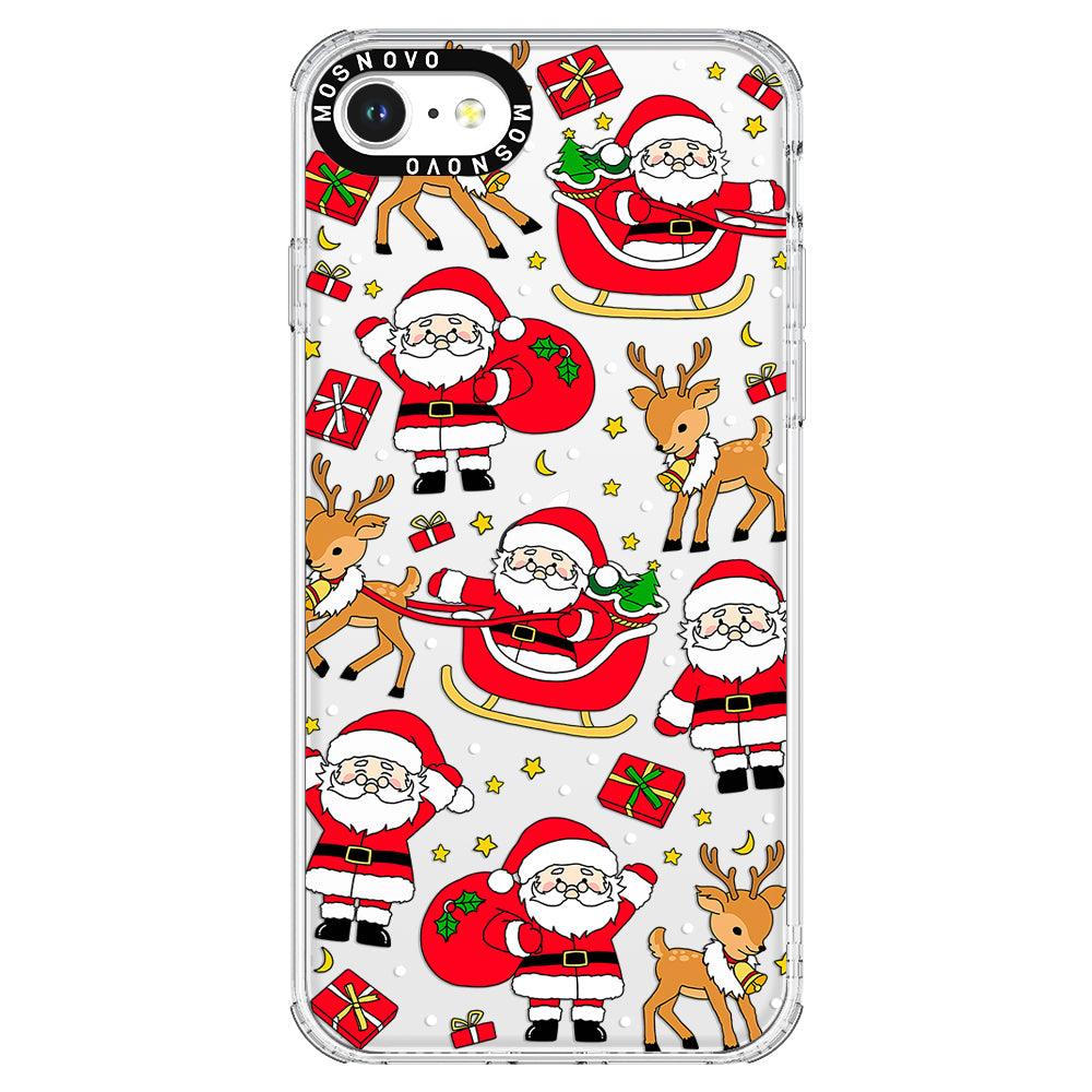 Cute Santa Claus Deer Phone Case - iPhone SE 2020 Case