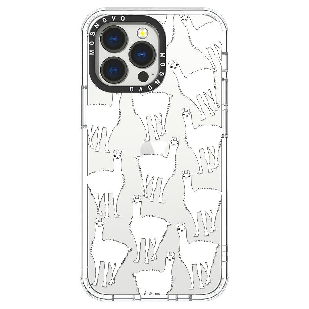 White Llama Phone Case - iPhone 13 Pro Case