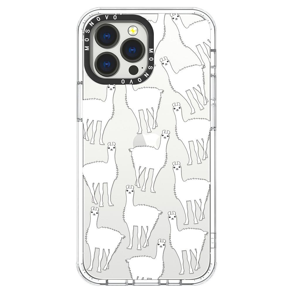 White Llama Phone Case - iPhone 13 Pro Max Case