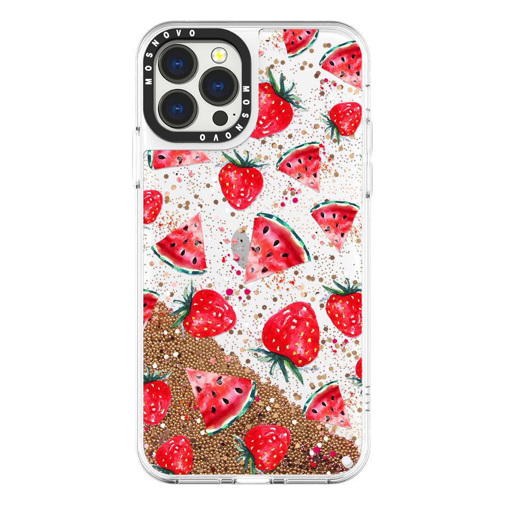 Watermelon and Strawberry Glitter Phone Case - iPhone 13 Pro Max Case