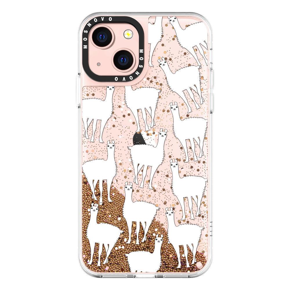 Llama Glitter Phone Case - iPhone 13 Case