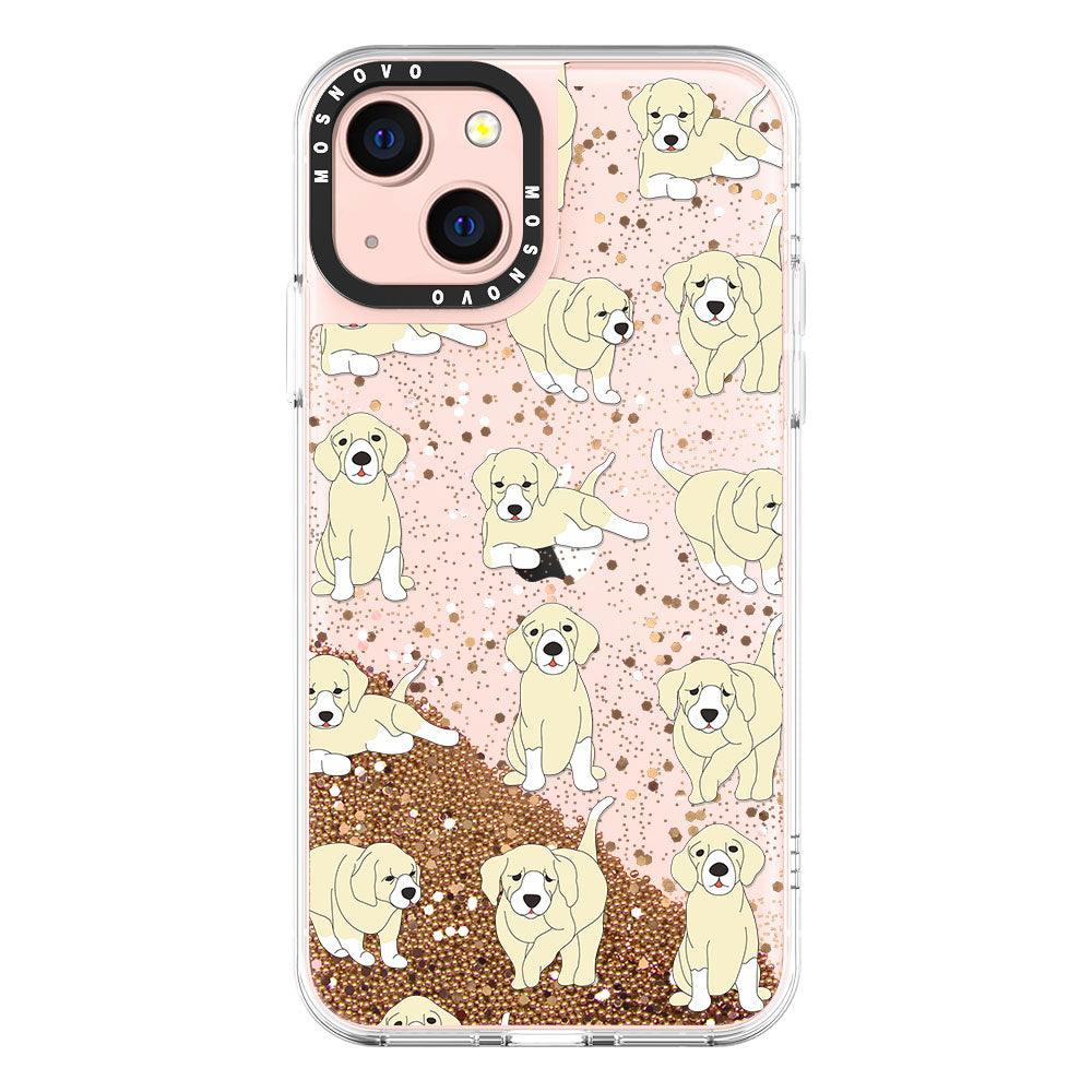 Golden Retriever Glitter Phone Case - iPhone 13 Case