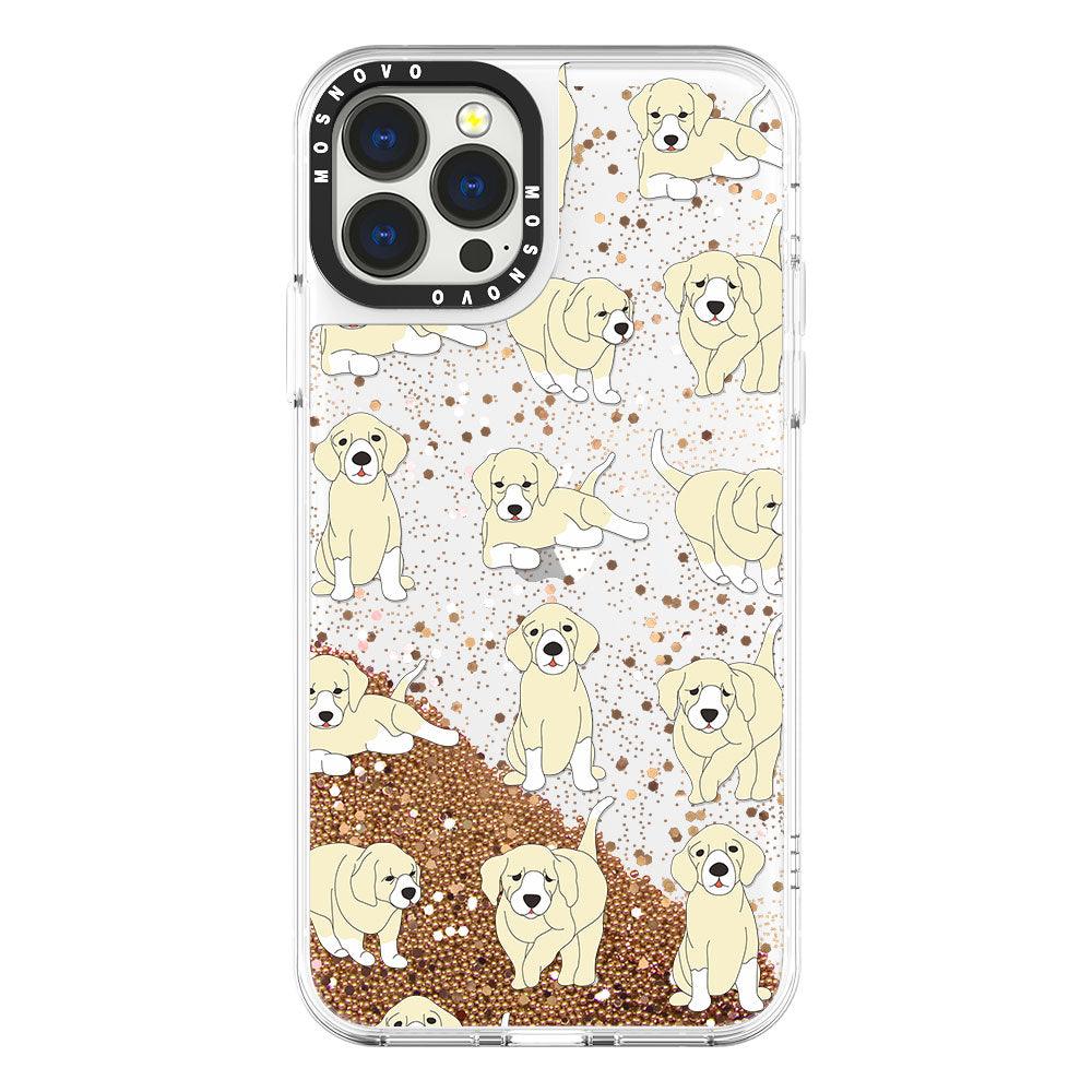 Golden Retriever Glitter Phone Case - iPhone 13 Pro Max Case