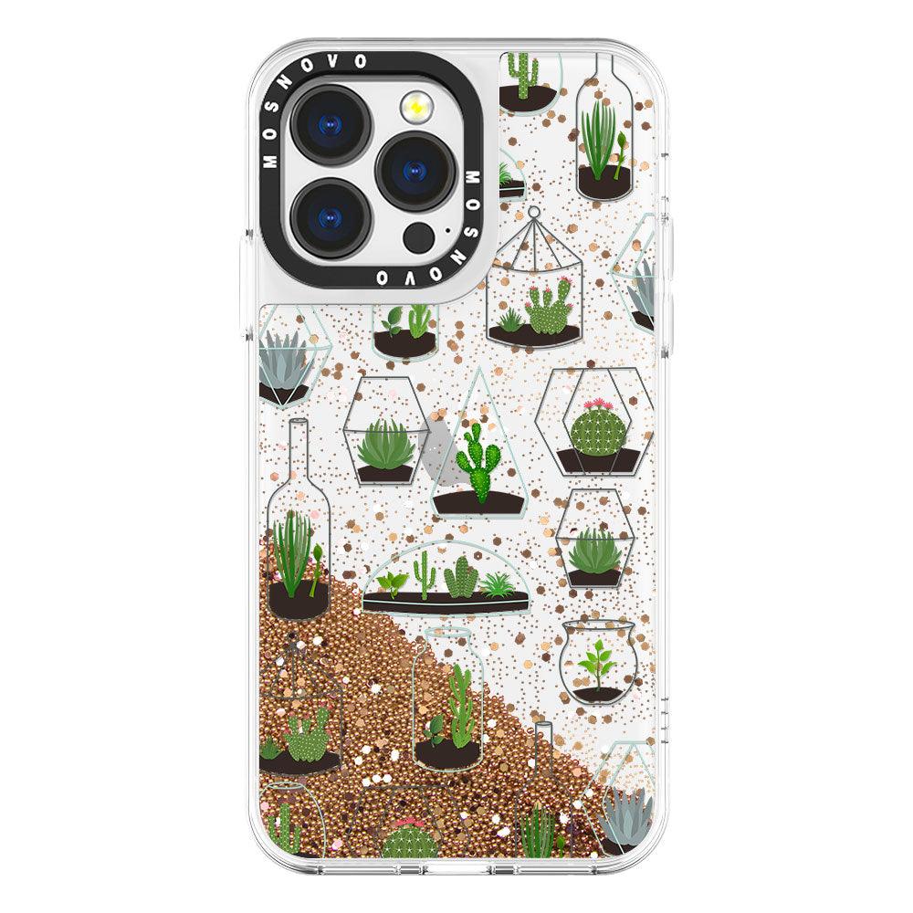 Cactus Plant Glitter Phone Case - iPhone 13 Pro Case