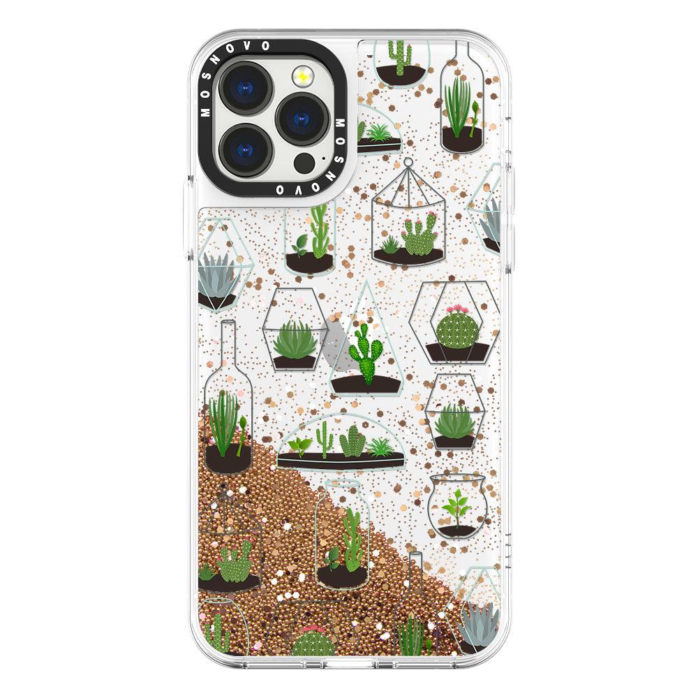 Cactus Plant Glitter Phone Case - iPhone 13 Pro Max Case